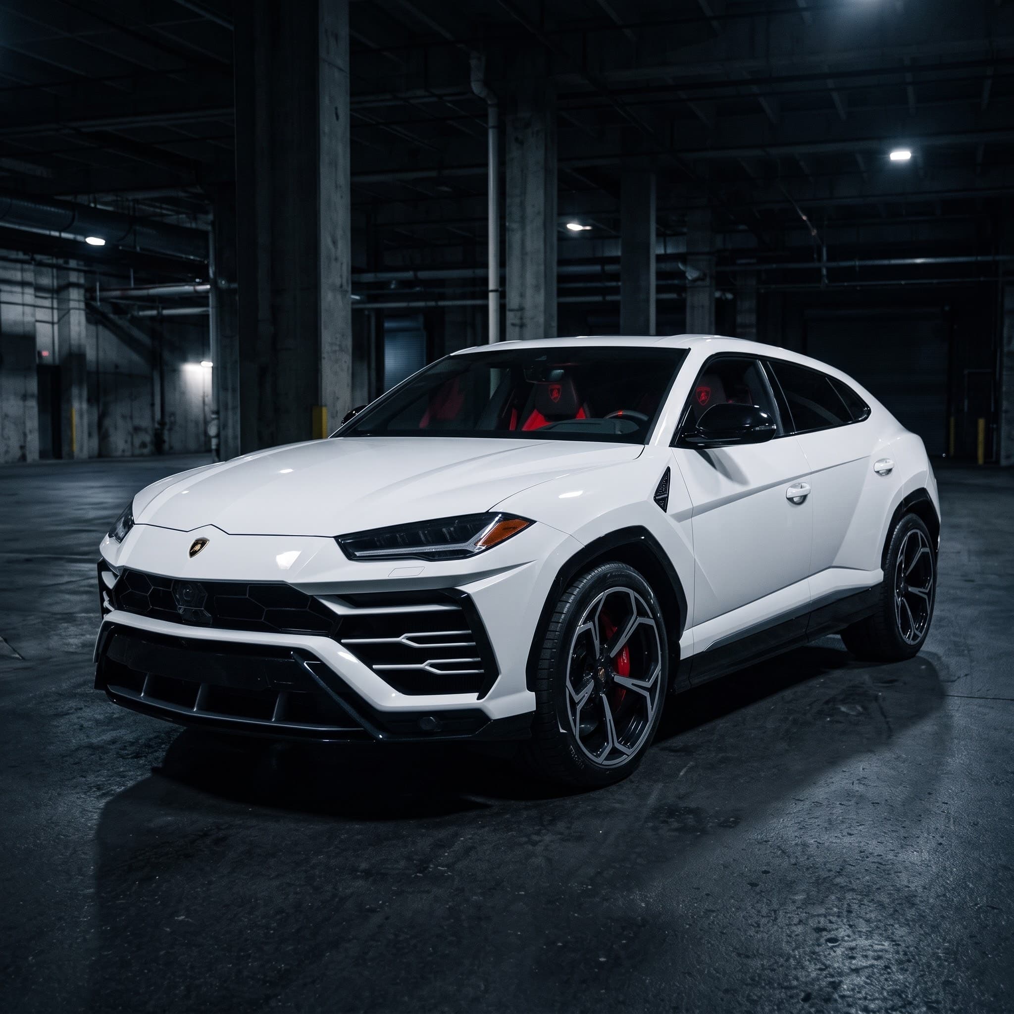 2021 Lamborghini Urus en un showroom oscuro